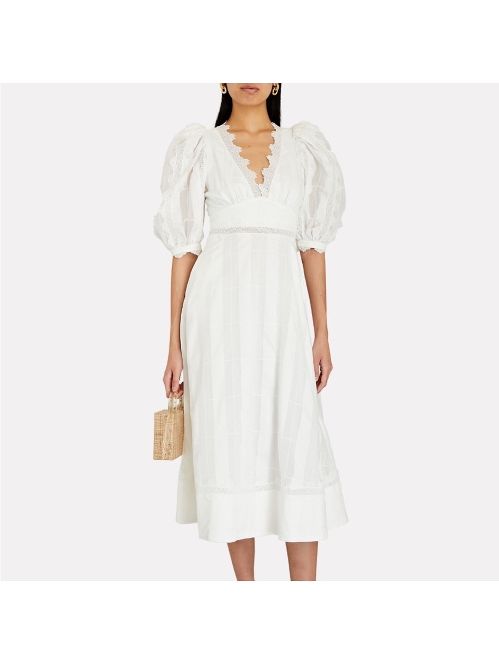 Acler White Grampian Lace-Trim